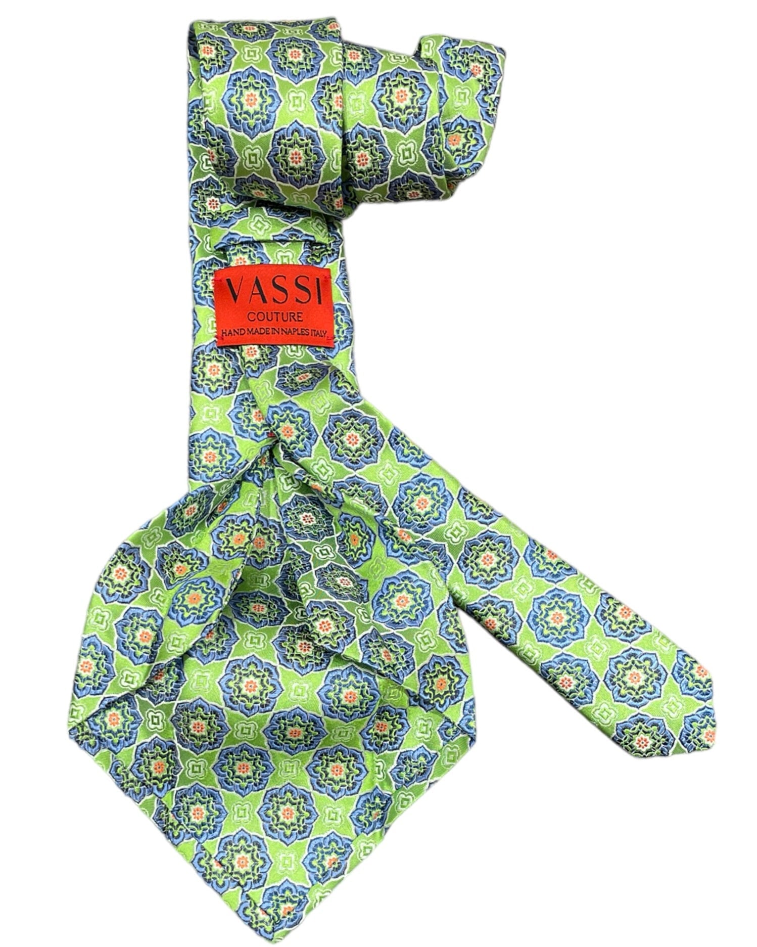 Medallion Jacquard Seven-Fold Silk Ties 1 - VASSI