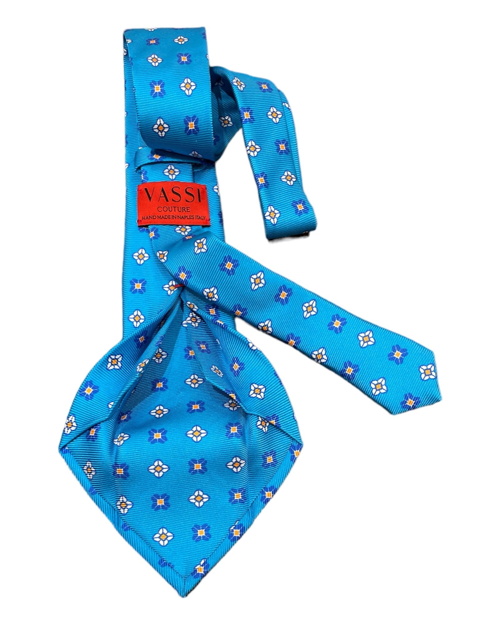 Medallion Seven-Fold Twill Silk Ties TIESBlue