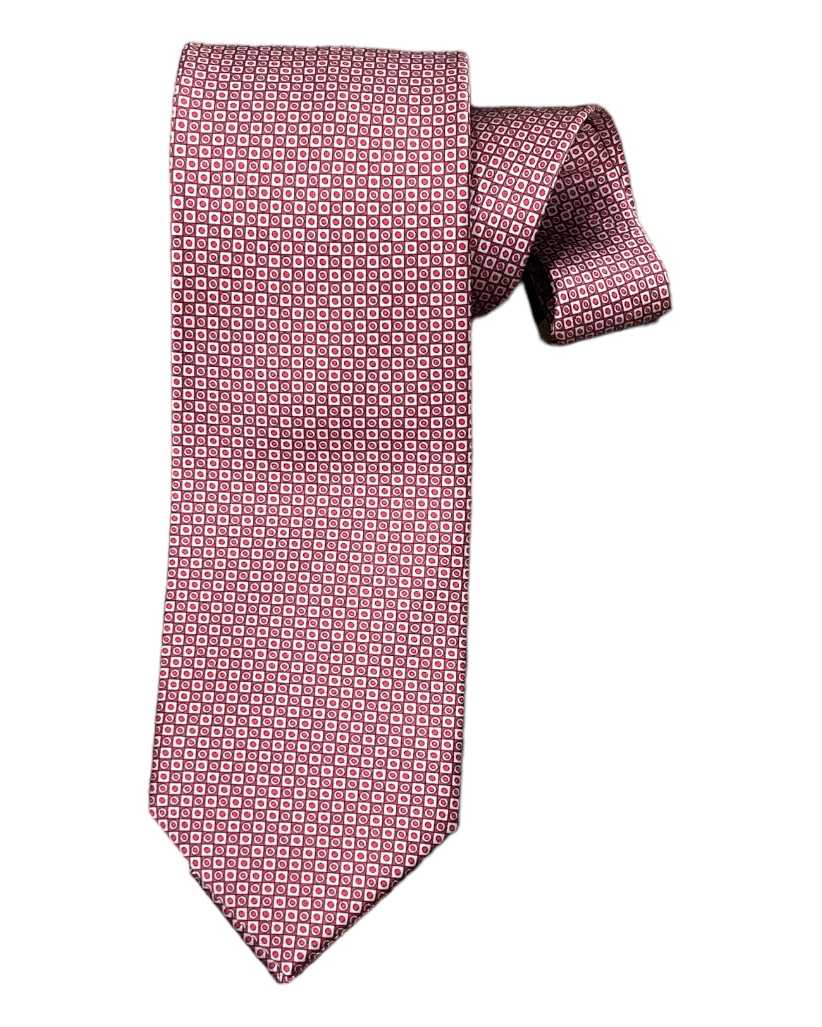 Micro Geometric Seven-Fold Silk Ties 2 TIESRed