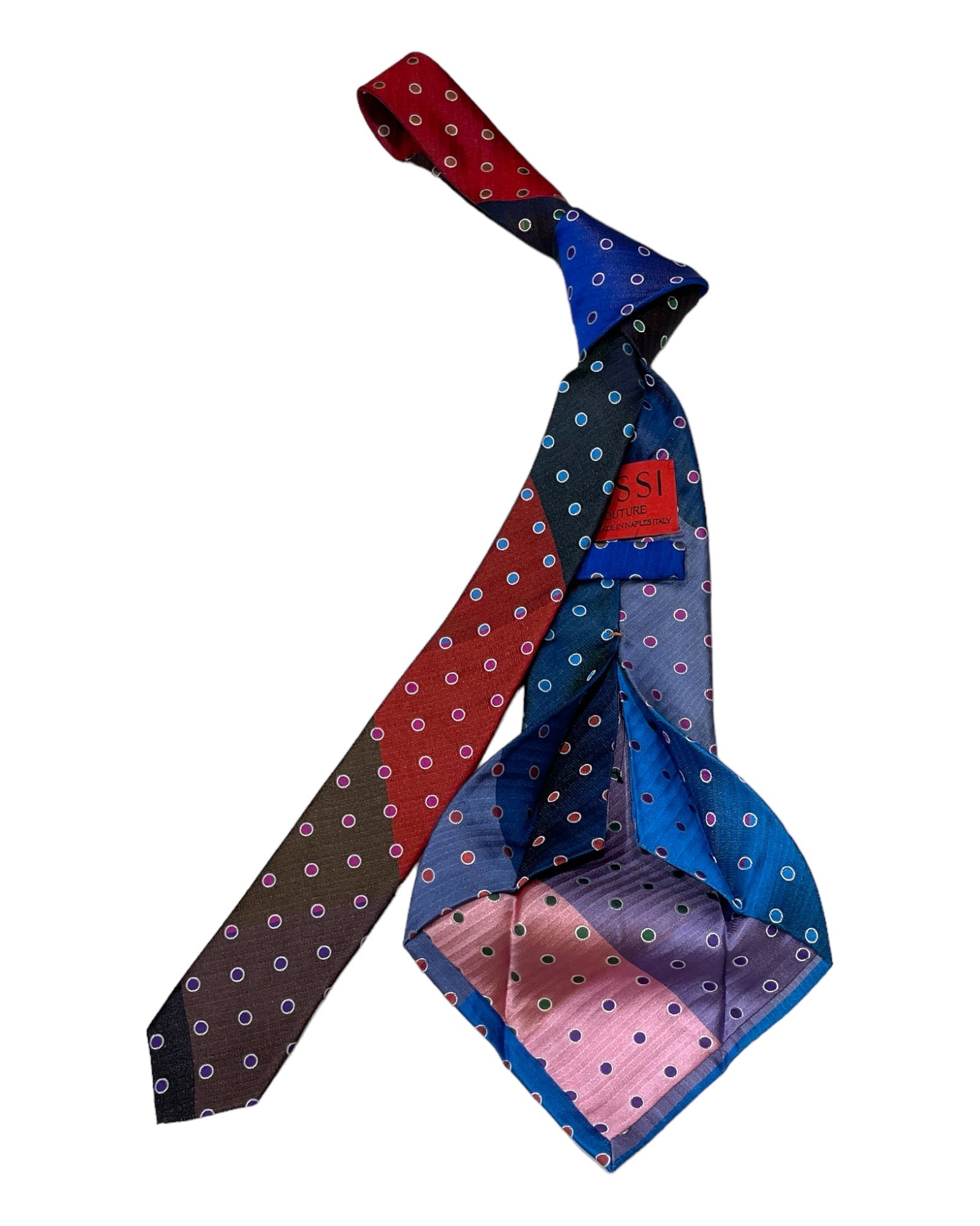 One-of-a-Kind Silk Tie - Multi-color Polka Dot - VASSI
