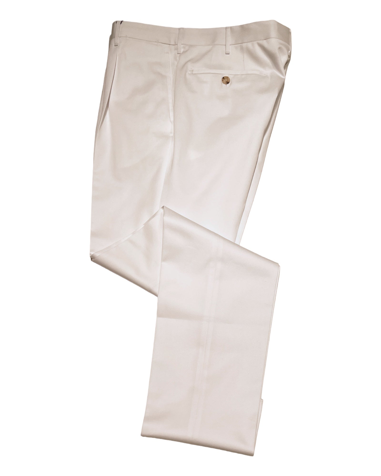 One Pleated Sartorial Cotton Pant - White DRESS PANTS50 EU