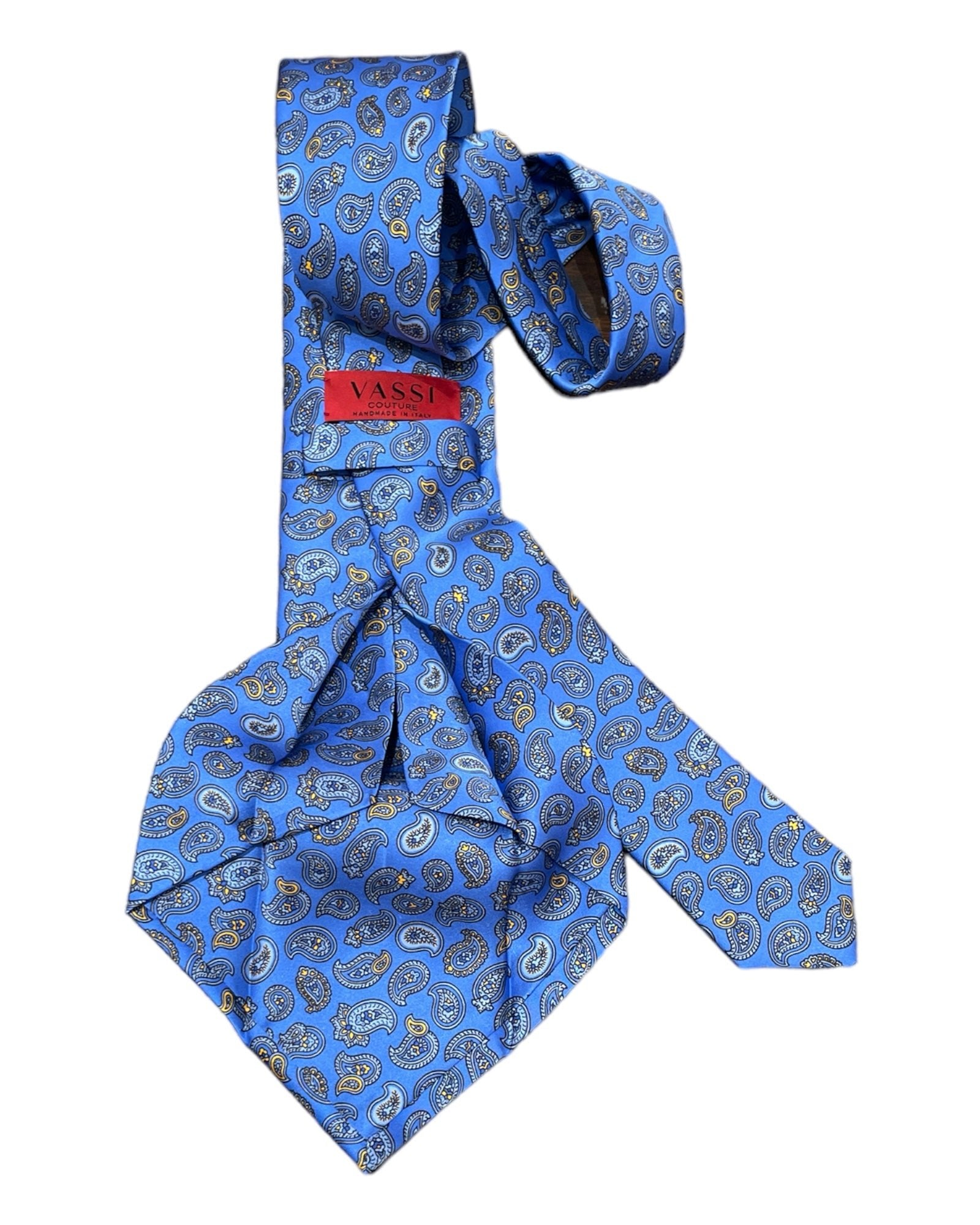 Paisley Seven-Fold Silk Ties 1 TIESLight Blue