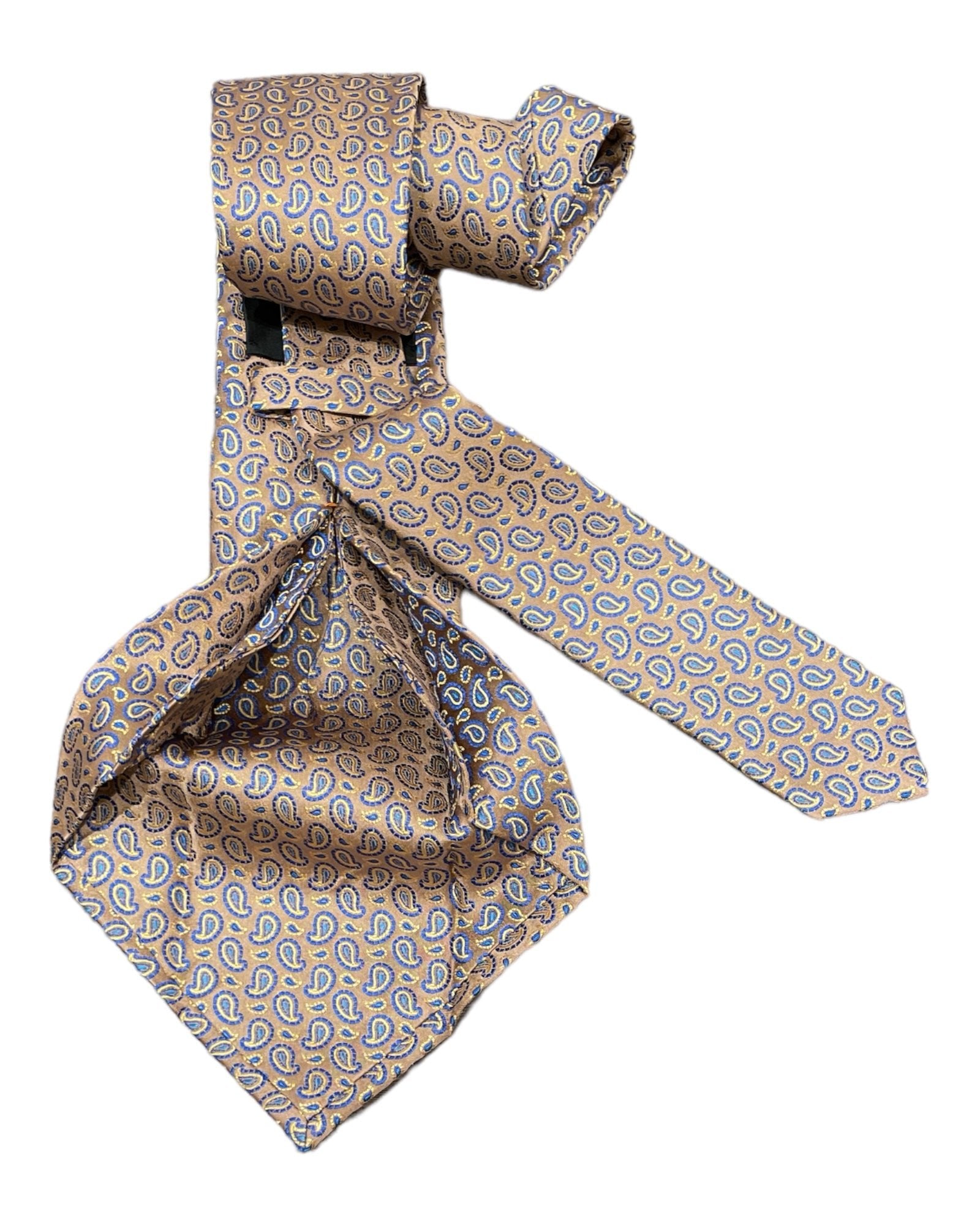 Paisley Seven-Fold woven Silk Ties - Caramel TIESCaramel