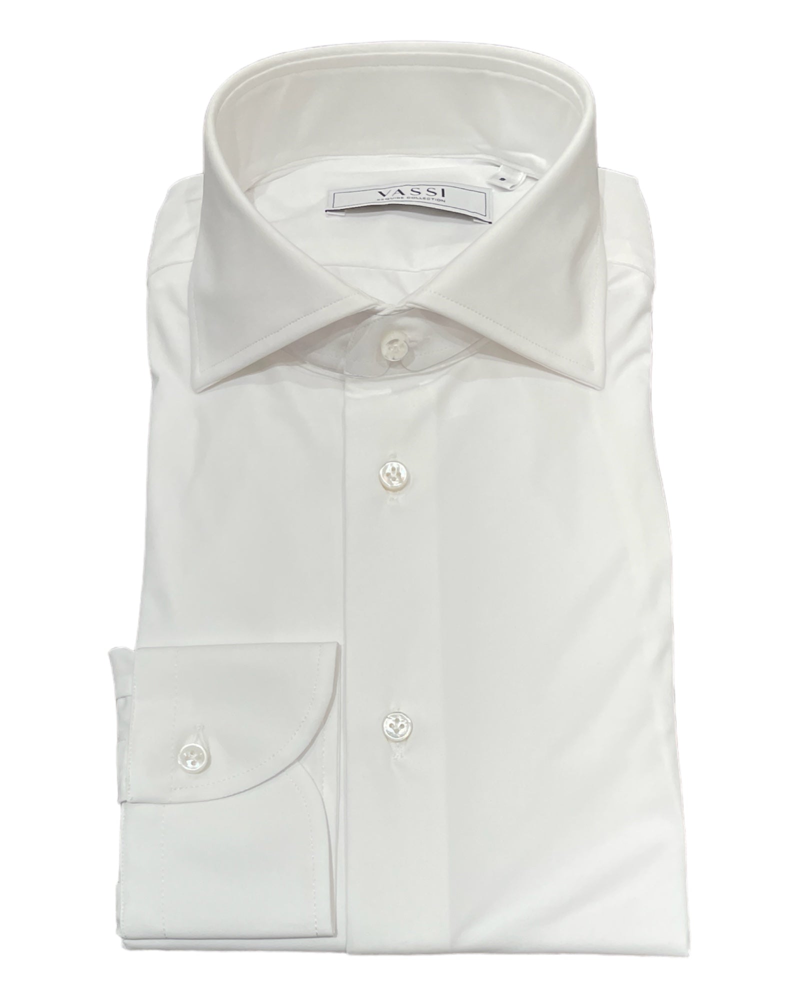 Performance Stretch Sport Shirt-Solid White