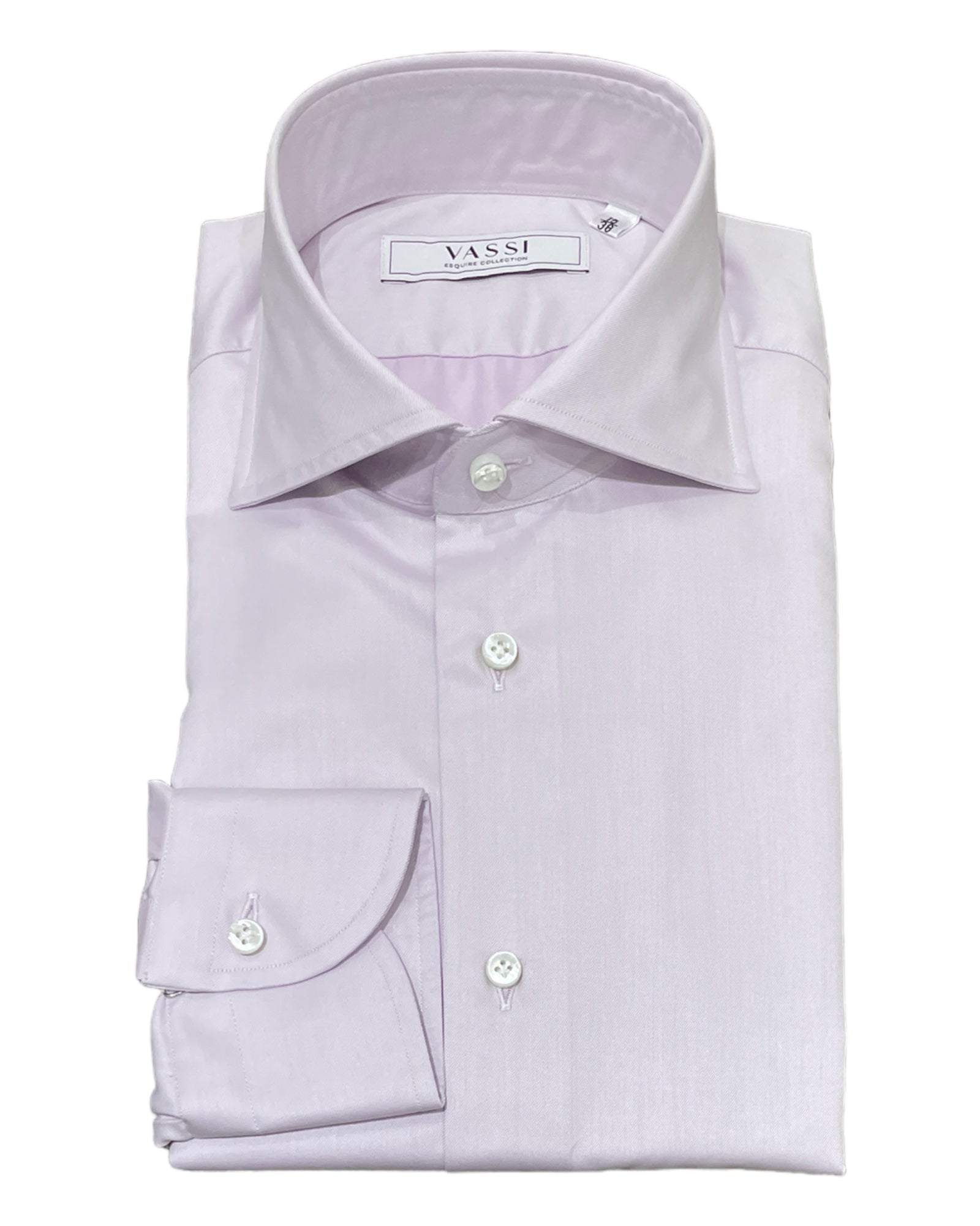 Pure Cotton Solid Dress Shirt - Lavender DRESS SHIRTS38 EU