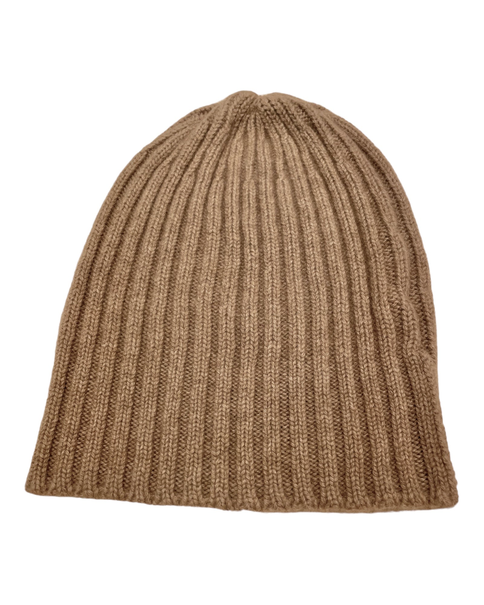 RIBBED CASHMERE TOQUE TOQUEDark Natural