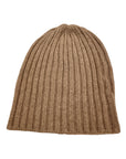RIBBED CASHMERE TOQUE TOQUEDark Natural
