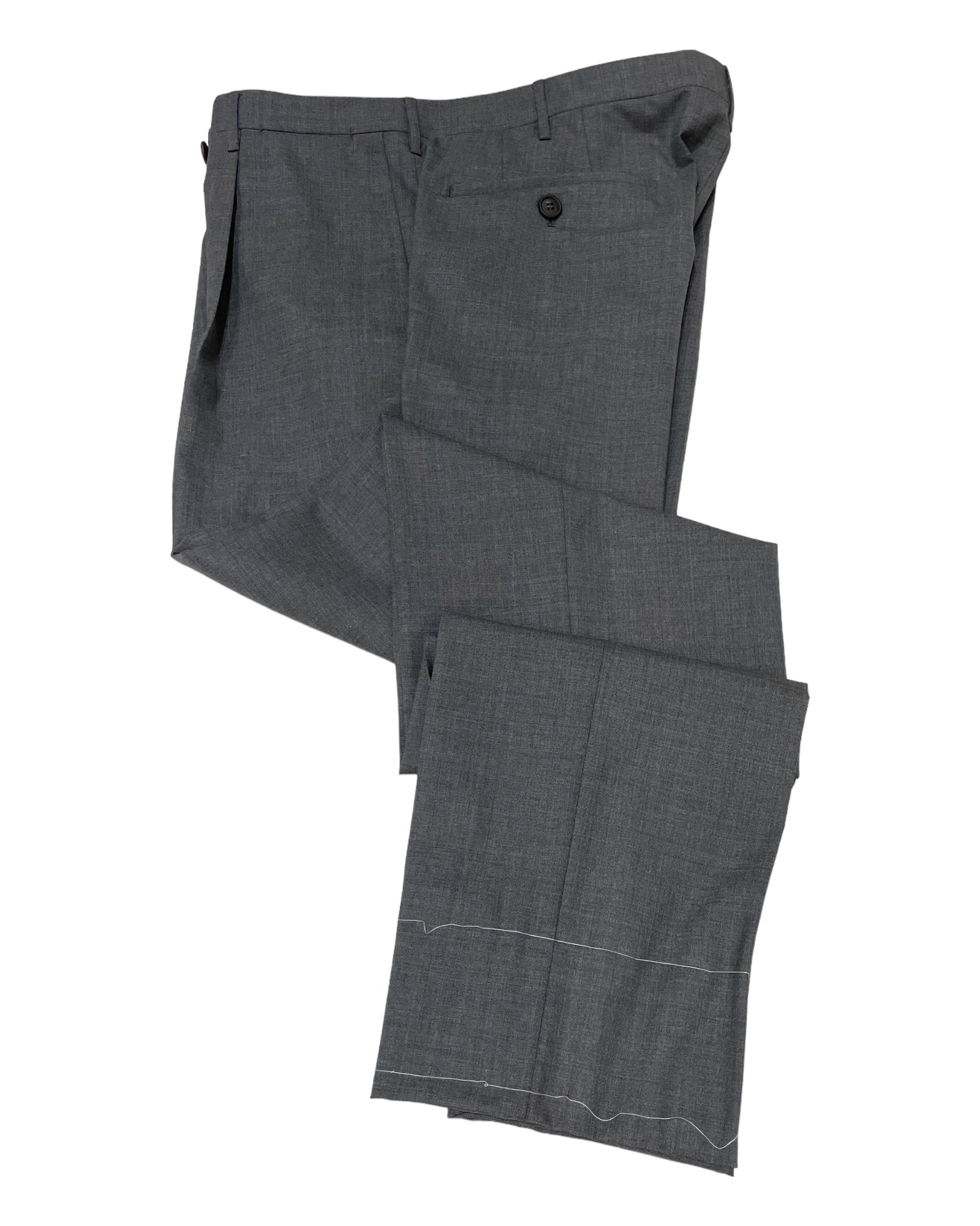 Sartorial Single Pleated Dress Pants - Mid-Grey DRESS PANTS50 EU