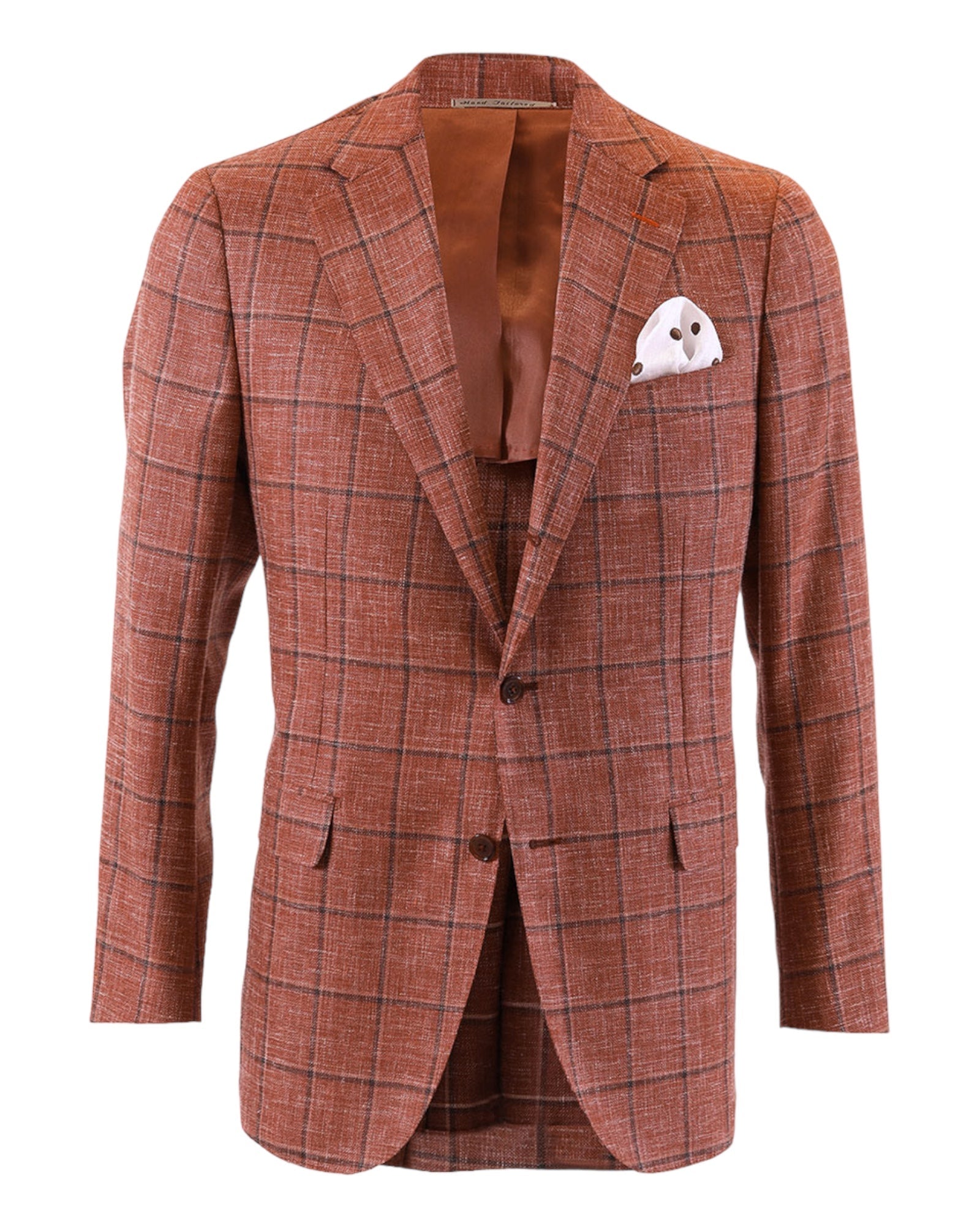 Sartorial Sport Jacket - Rust with Brown Windowpane - VASSI