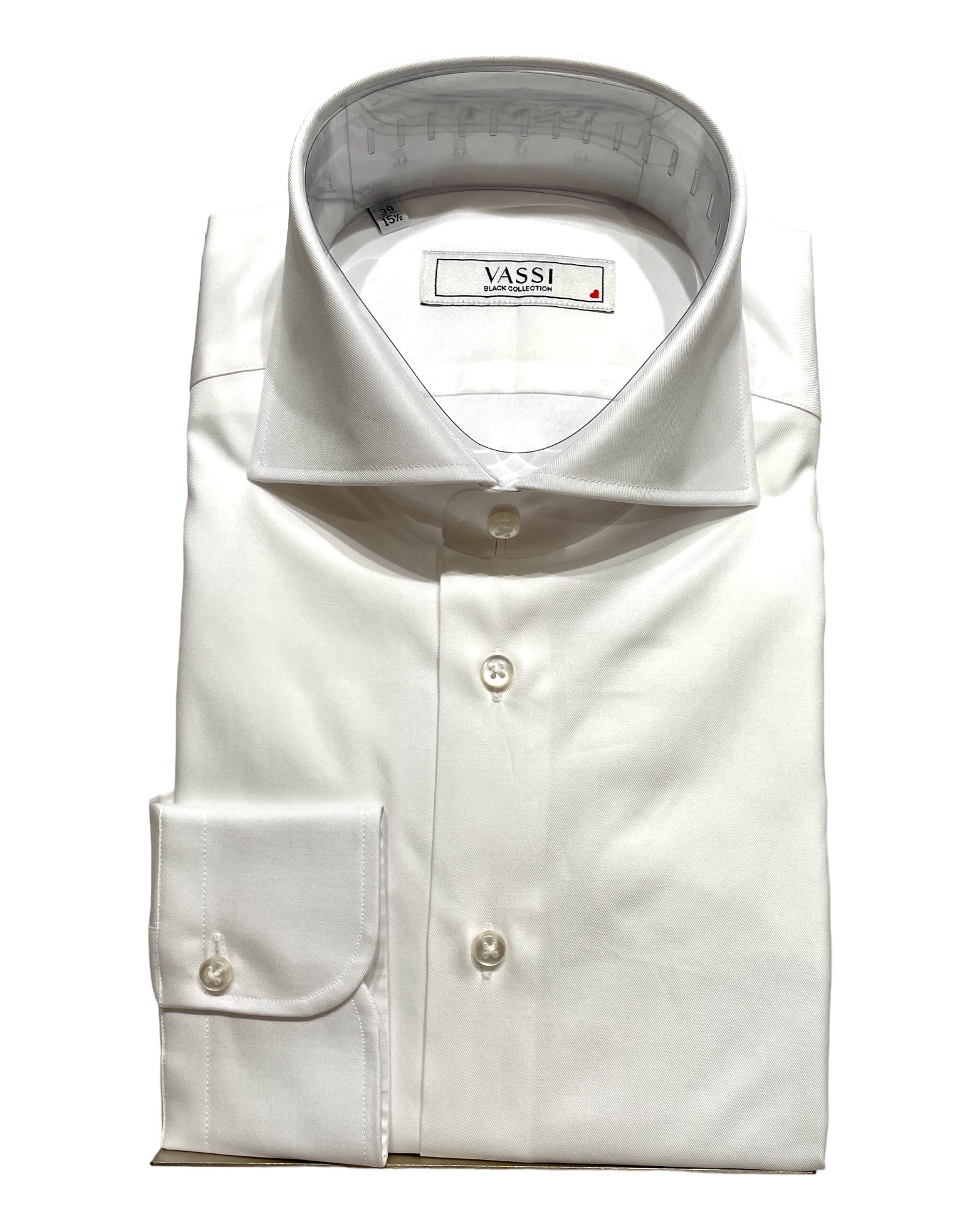 Semi Spread Collar Dress Shirt - Plain White DRESS SHIRTS15.5