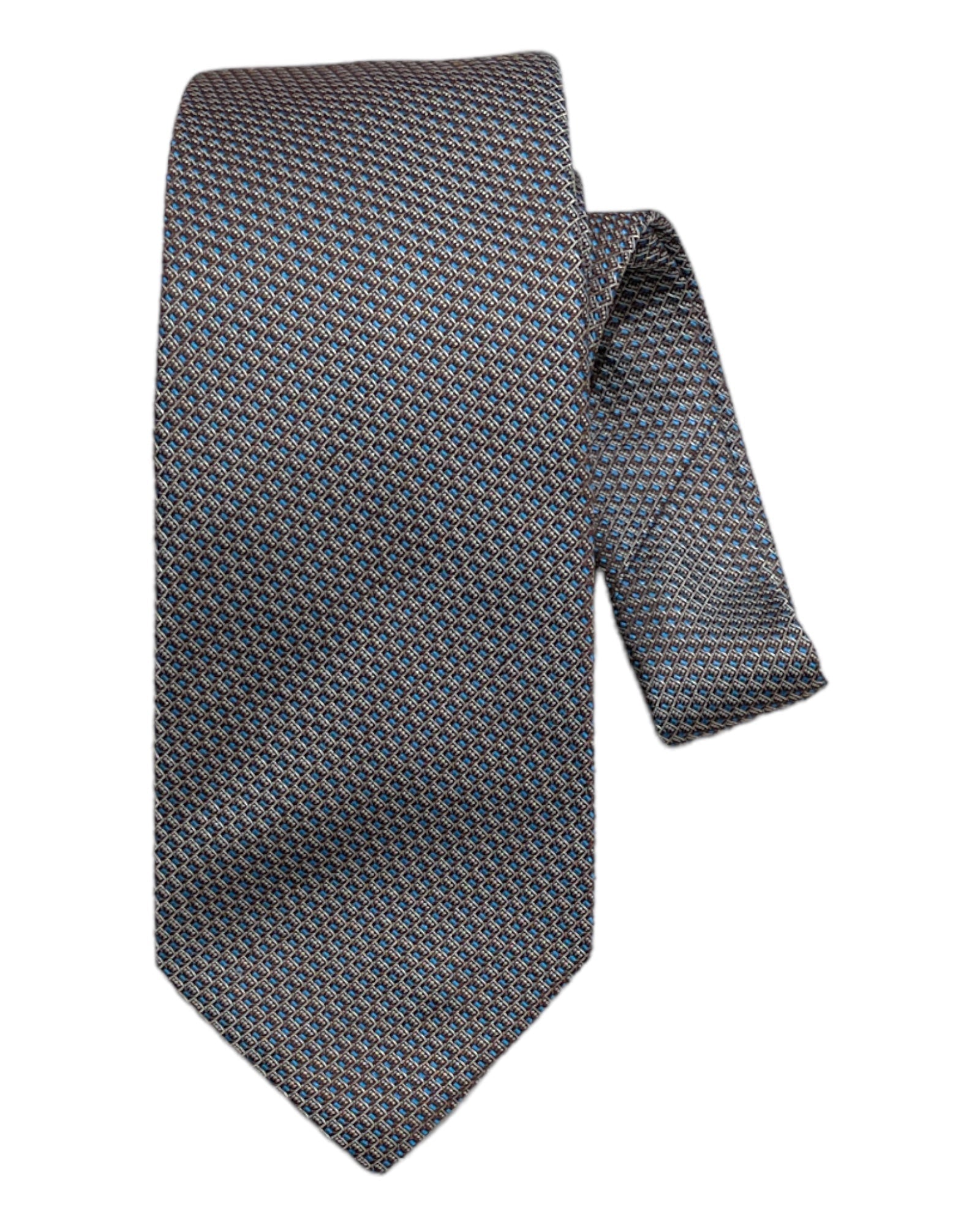 Seven-Fold Dotted Silk Ties TIESBrown