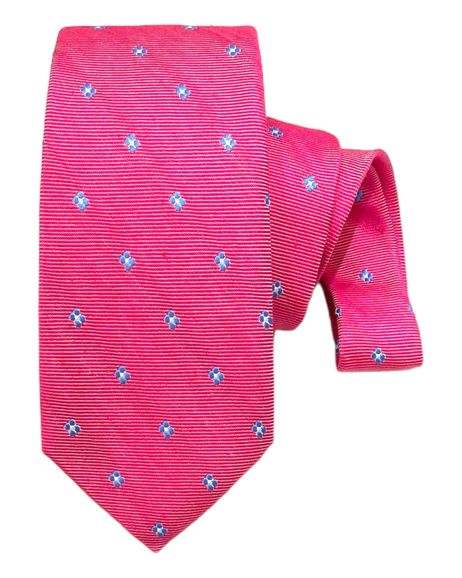 Seven-Fold Silk & Linen Ties-1 TIESFuchsia