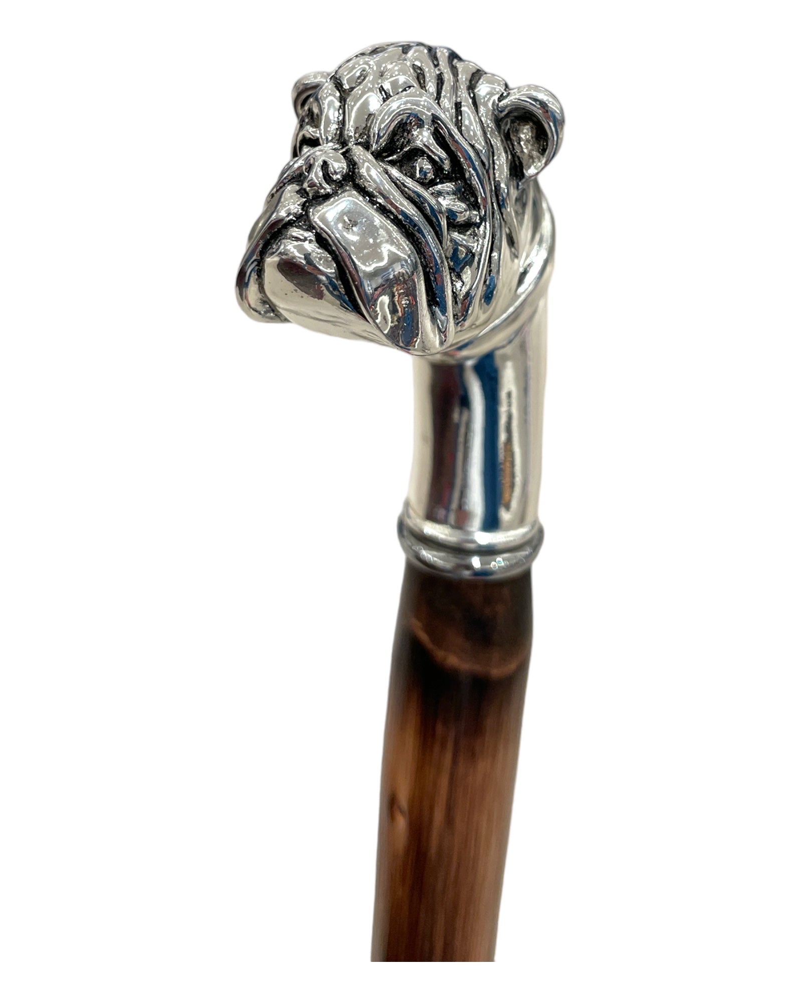 Silver Bulldog Long Shoehorn - Chestnut/Silver - VASSI