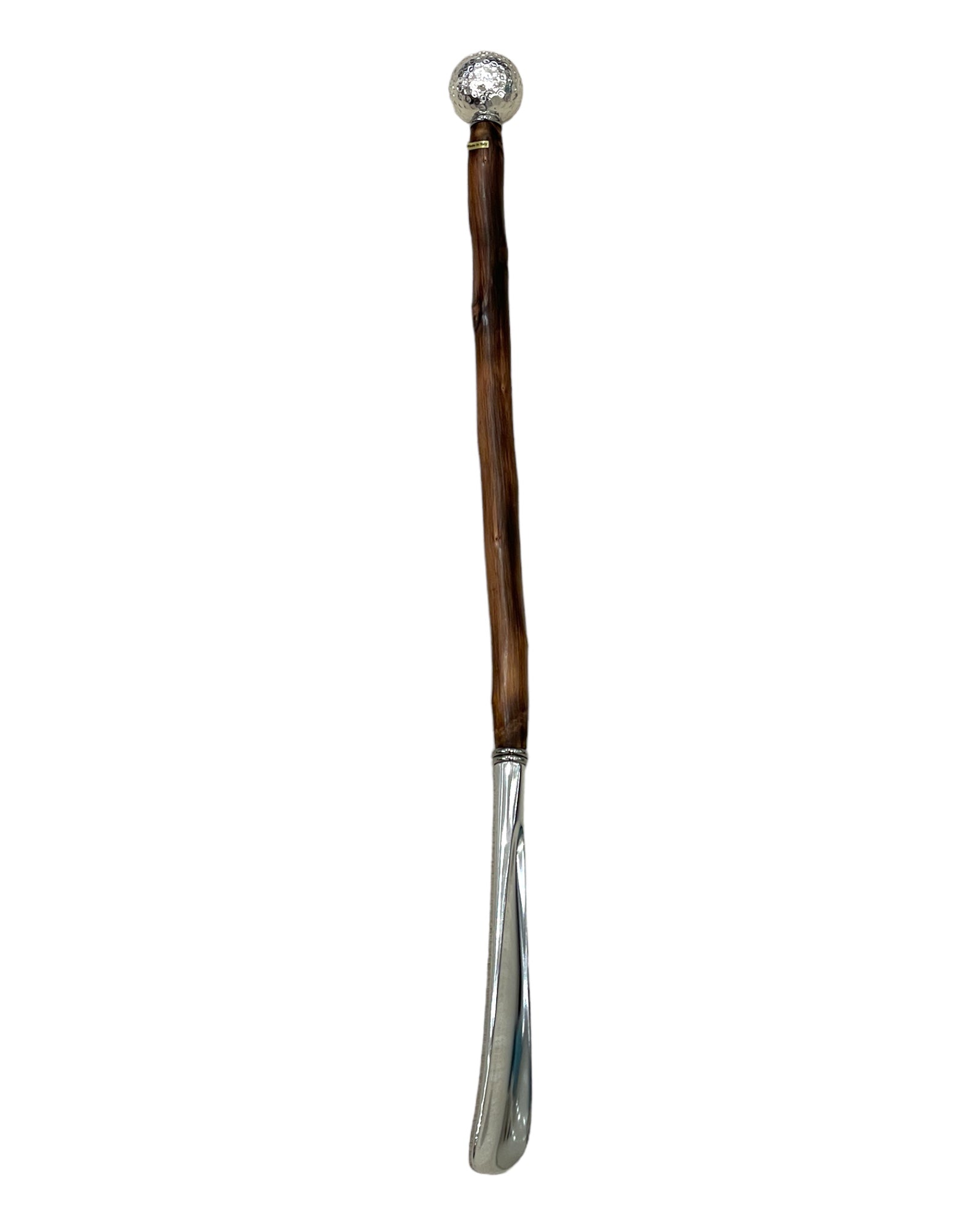 Silver Golf Ball Long Shoehorn - Chestnut/Silver - VASSI