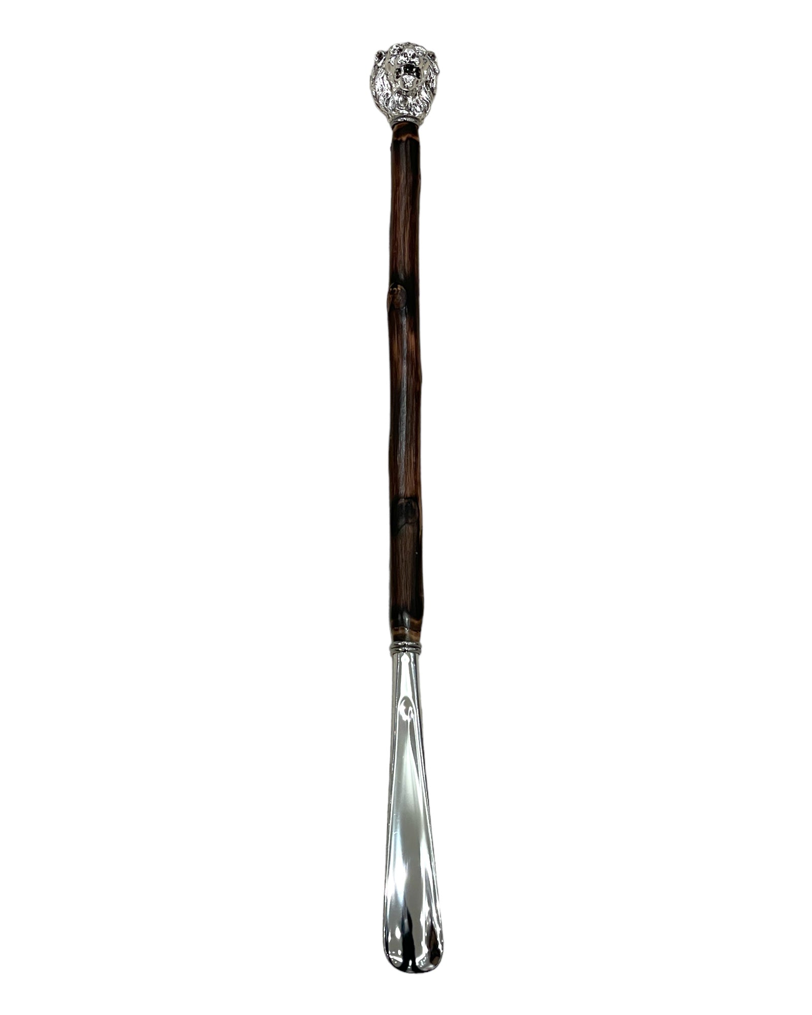Silver Lion Long Shoehorn - Chestnut - VASSI
