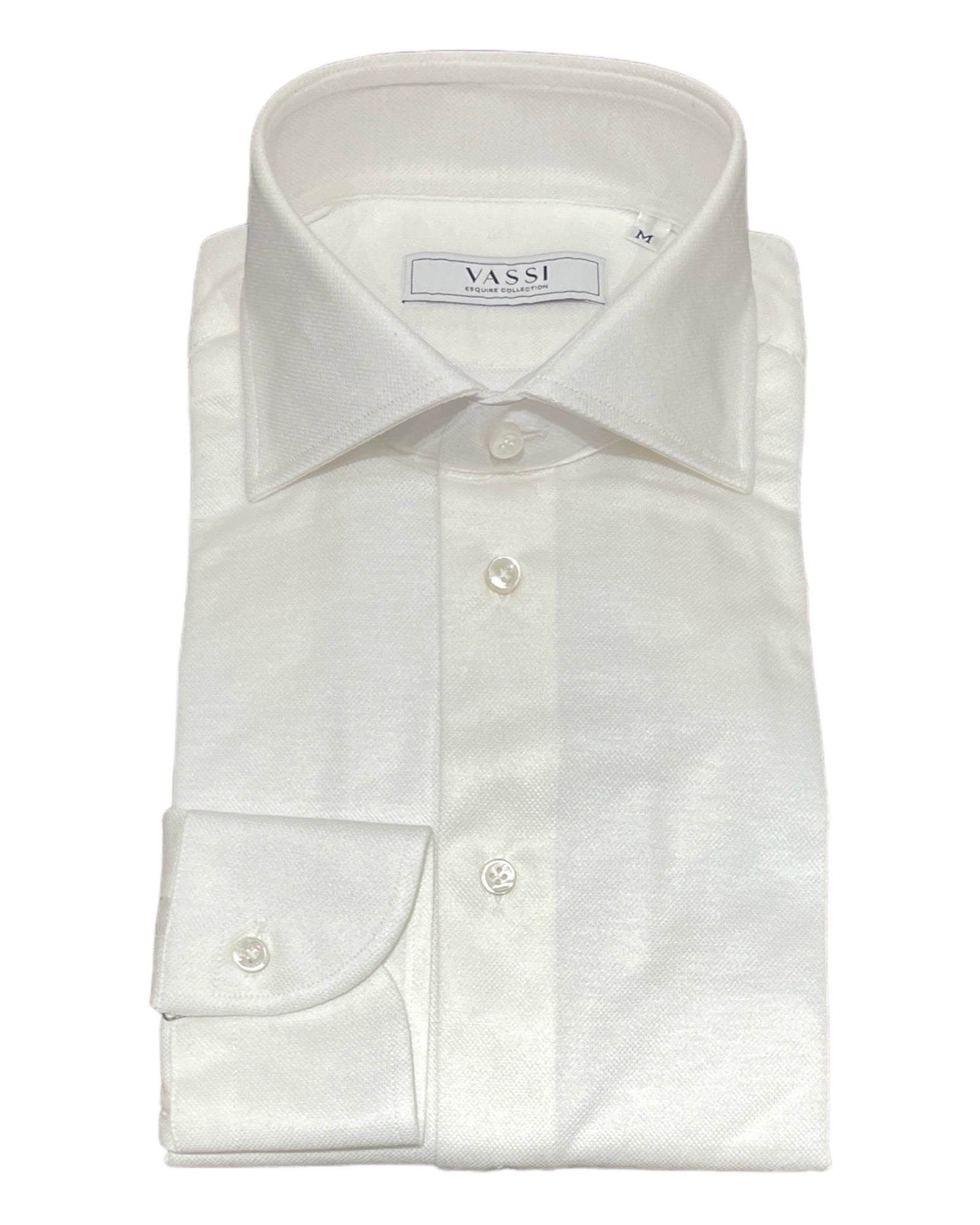Solid Jersey Cotton Shirt in White SPORT SHIRTSM