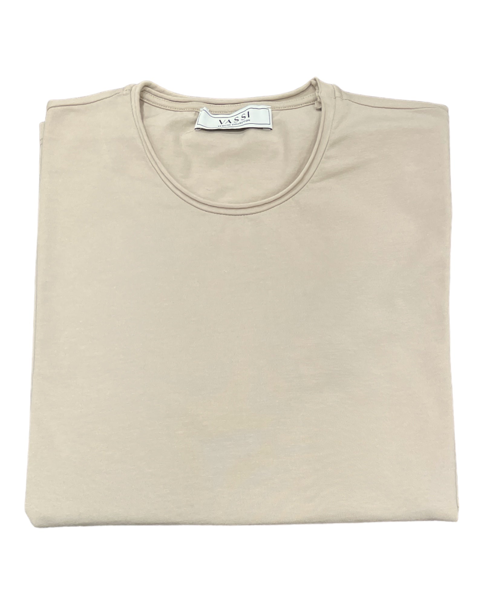 Stretch-Cotton Rolled Crew-Neck T-Shirt - Beige SWEATERSM