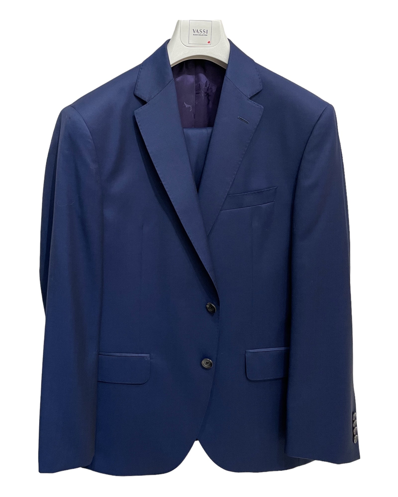 Super 120&#39;s Wool Suit - Navy Blue - VASSI