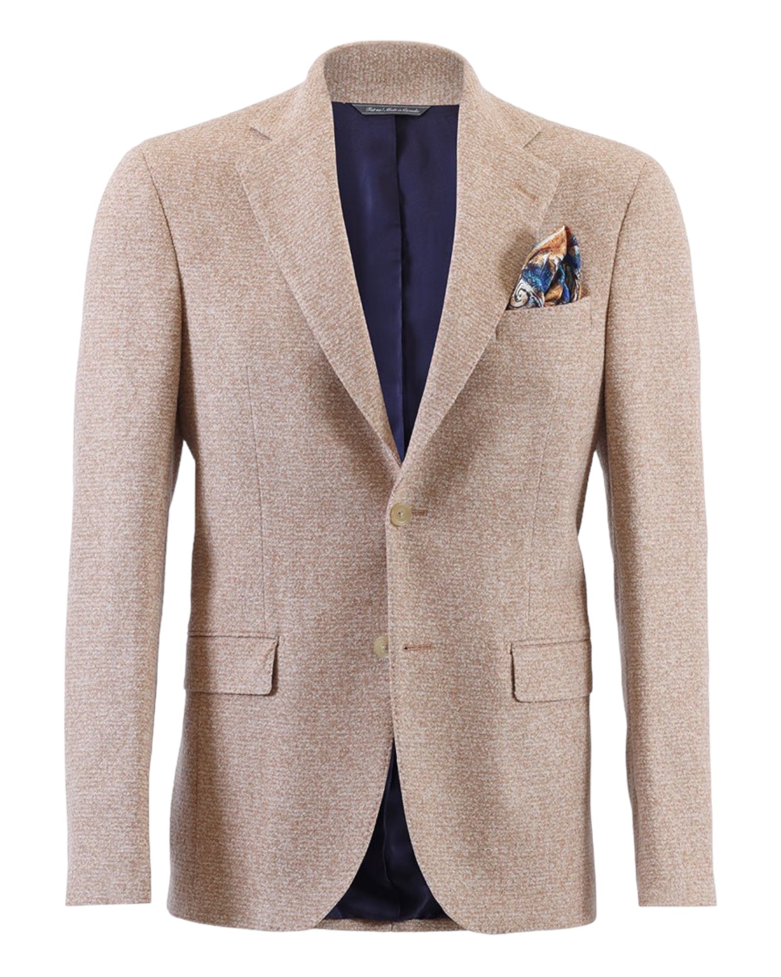Wool &amp; Silk Sport Jacket - Sand - VASSI
